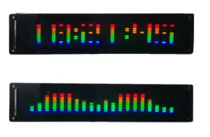 Bảng LED nháy theo nhạc , đồng hồ kích thước 200x26x25mm